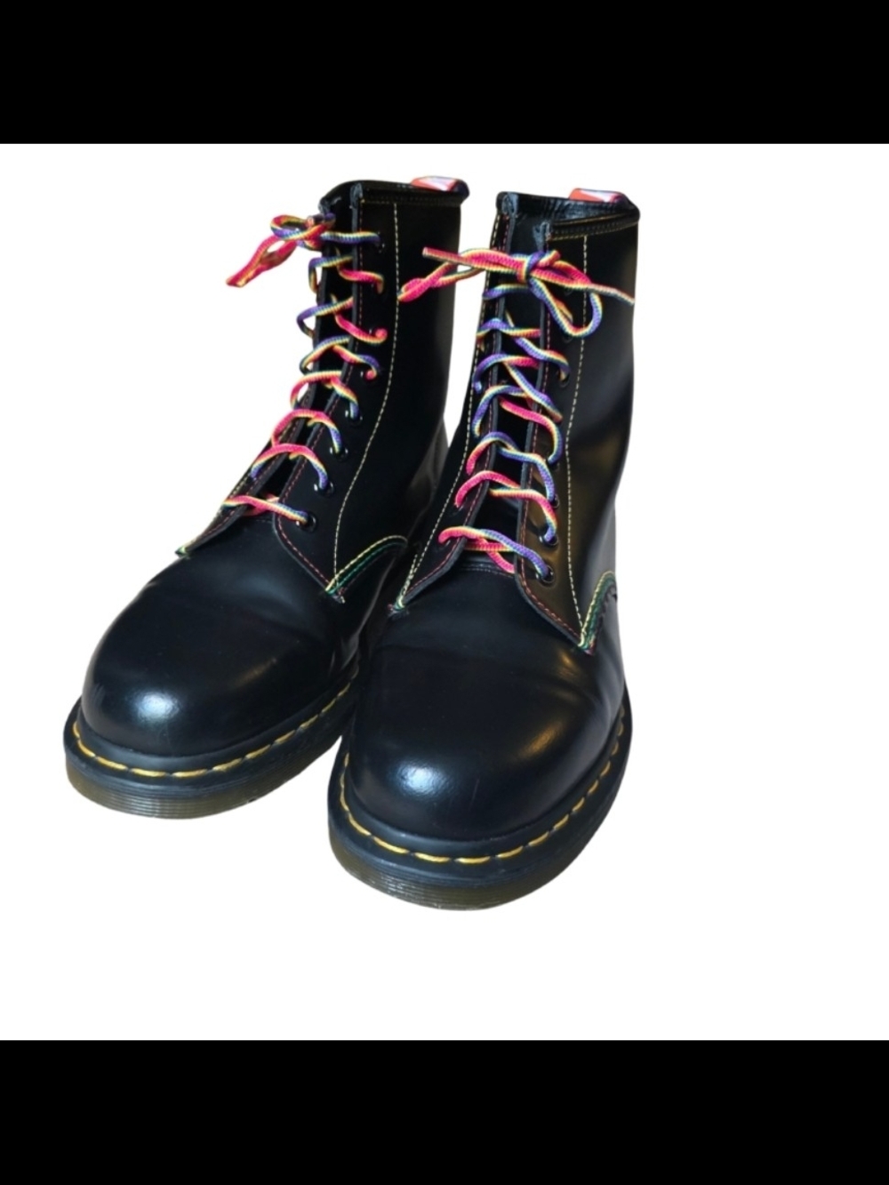Dr. Martens 1460 Pride Rainbow Stitch Lace Combat Boots Men’s 10 Women’s 11 - Picture 2 of 11